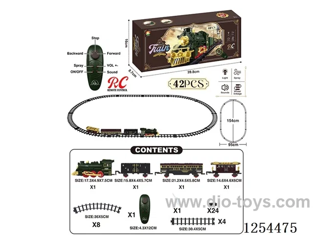 2.4G Classic Steam Electric Railway Train W L/M/spray/ not included battery