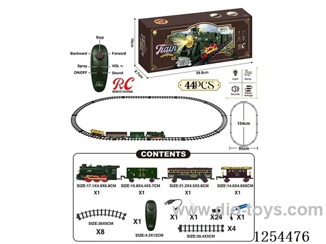 2.4G Classic Steam Charging Railway Train W L/M/spray/ included battery
