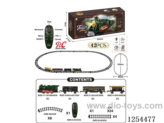 2.4G Classic Steam Electric Railway Train W L/M/spray/ not included battery