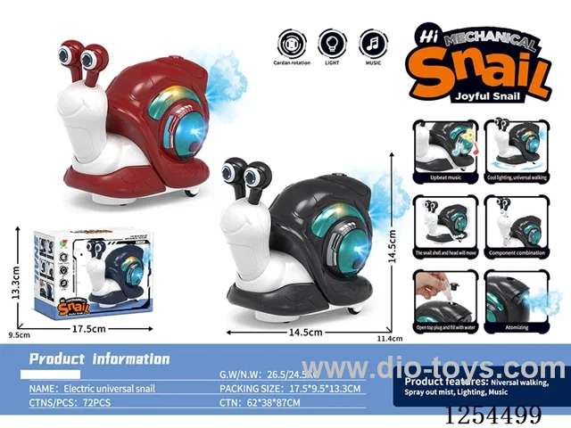 B/O universal snails W L/M/spray not included battery 2 colors