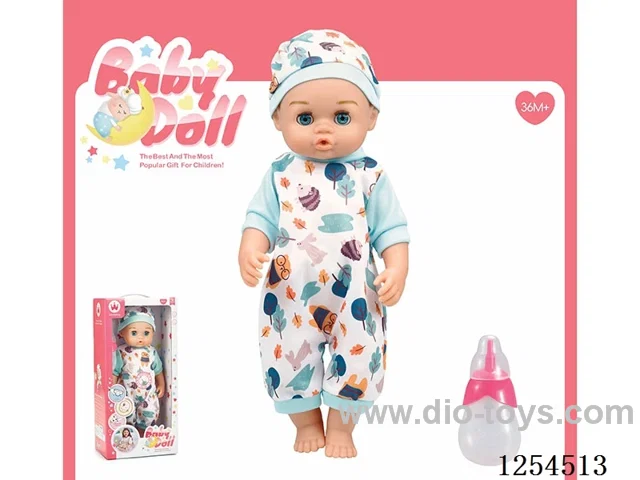 14 inch drinking and peeing doll ( vinyl head hands and feet / body blowing / with IC,24 sound ) included battery