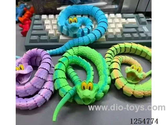 Gary Snake 3D Printed Ornament - Articulated Joints