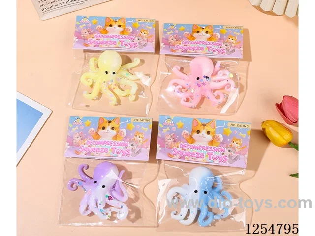 Stress Relief Squeeze Toy - Octopus