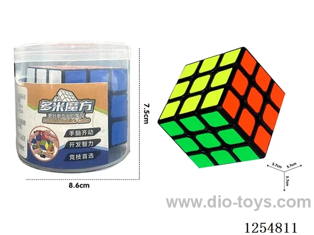 3x3 Black Sticker Rubik's Cube - Snap-Fit