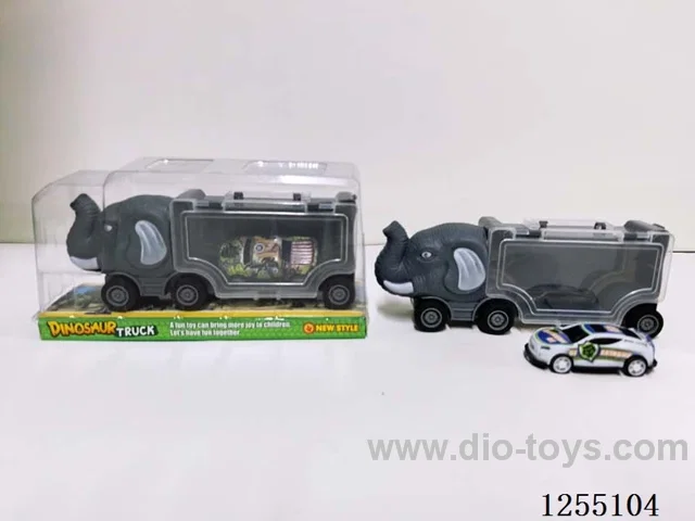 Free-Wheel Animal Vehicle Set (with pull back car)