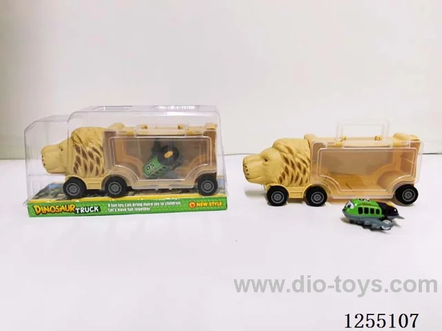 Free-wheel Dinosaur Car Set (with pull back aeroplane)