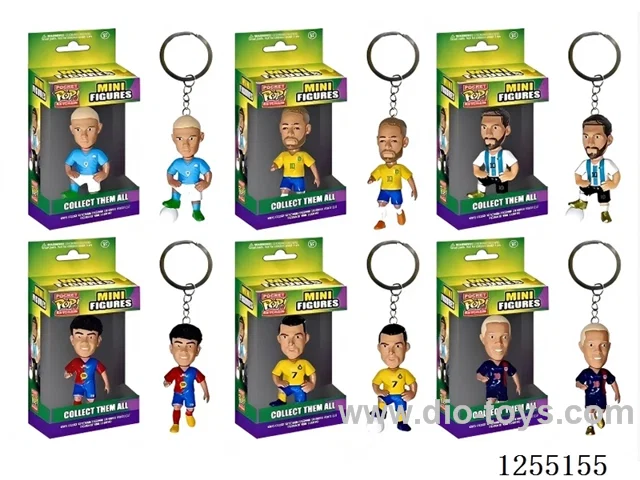 3-inch Football Star Figurine Keychains (6 Variants Assorted)