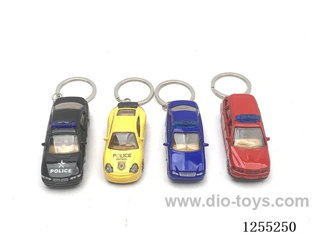 Alloy Police Car Keychain