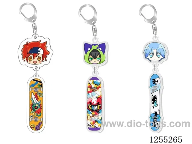 Acrylic Skateboard Keyring