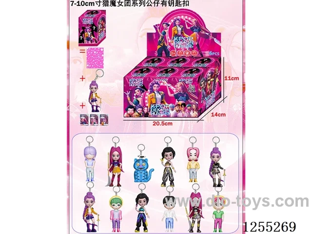 7-10cm Witch Hunters Series Doll Keychain + Card 6 Blind Boxes/Display Box