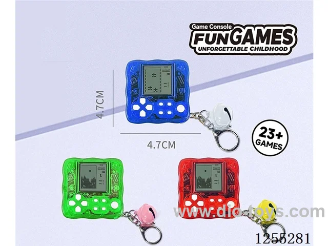 Tetris Game Console Keychain Bell Pendant
