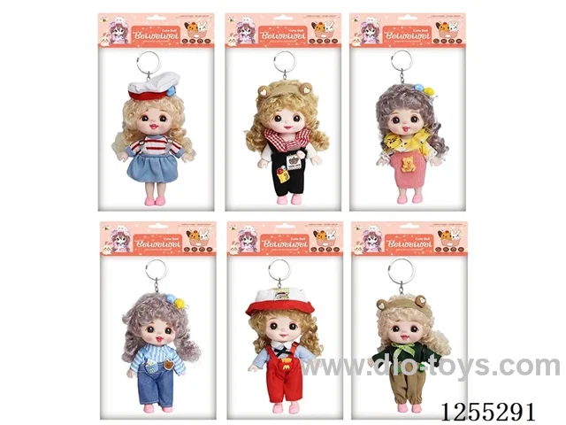 【English】6-inch (15cm) 13-joint doll + keychain assorted mix