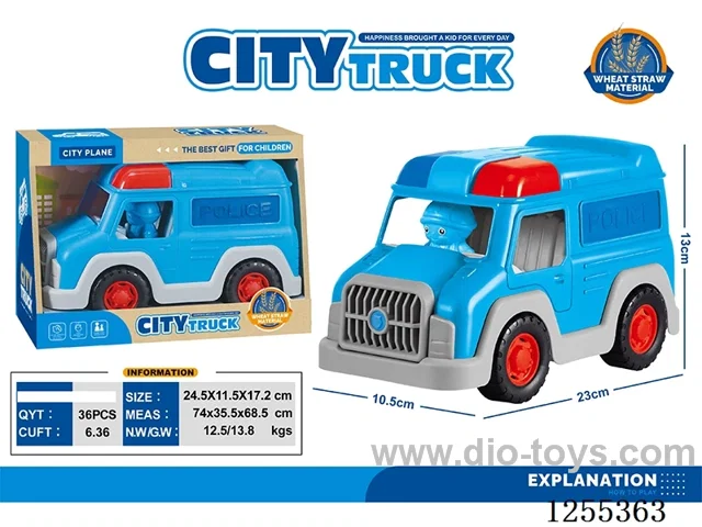 Wheat straw police car