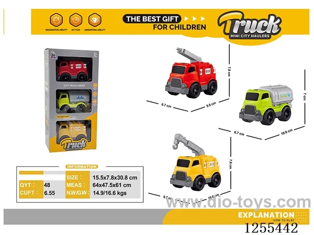 Mini cartoon car 3PCS