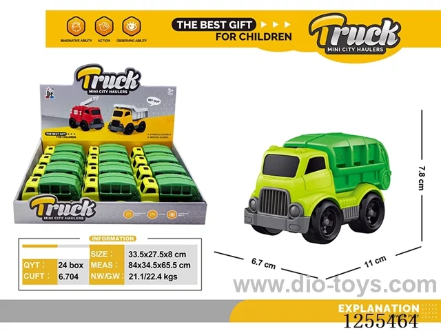 Mini cartoon sanitation vehicle 12PCS