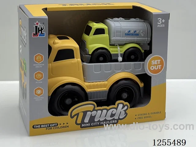 Cartoon flatbed trailer