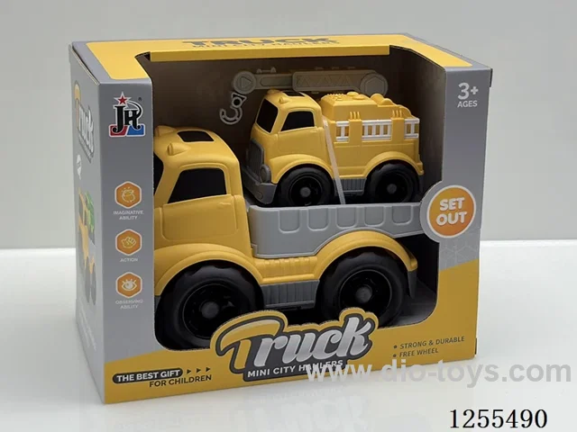 Cartoon flatbed trailer
