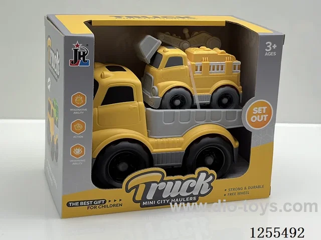 Cartoon flatbed trailer