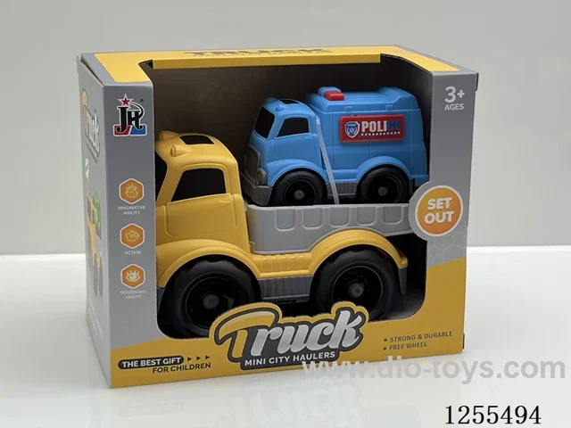 Cartoon flatbed trailer