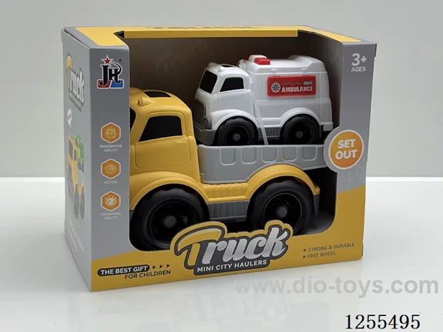 Cartoon flatbed trailer