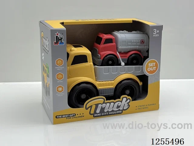 Cartoon flatbed trailer