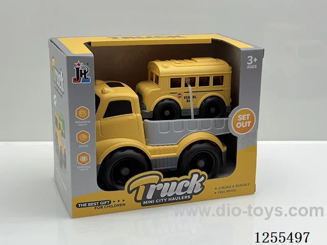 Cartoon flatbed trailer