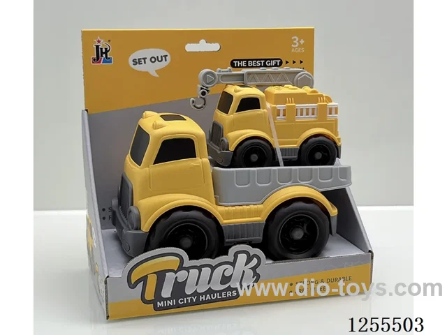 Cartoon flatbed trailer