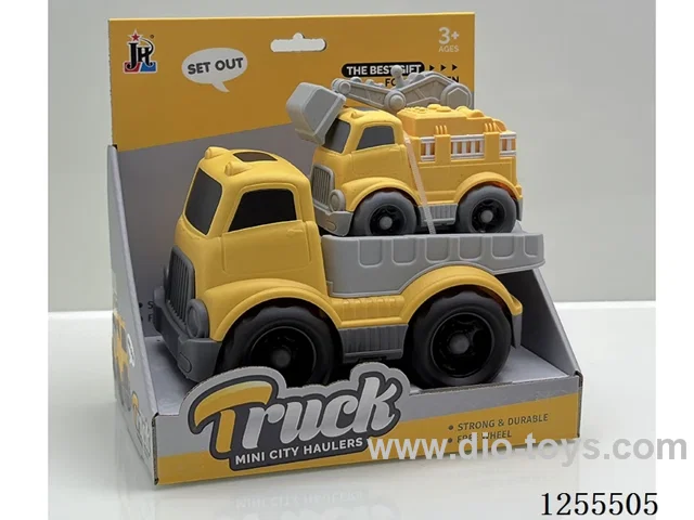 Cartoon flatbed trailer