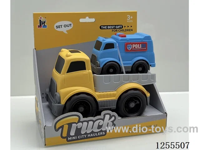 Cartoon flatbed trailer