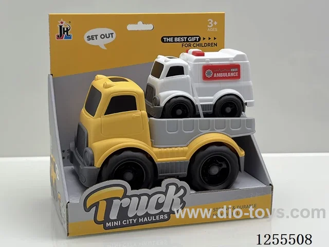 Cartoon flatbed trailer
