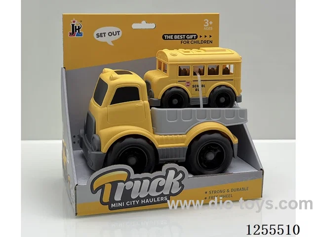 Cartoon flatbed trailer
