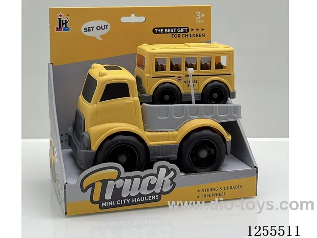 Cartoon flatbed trailer