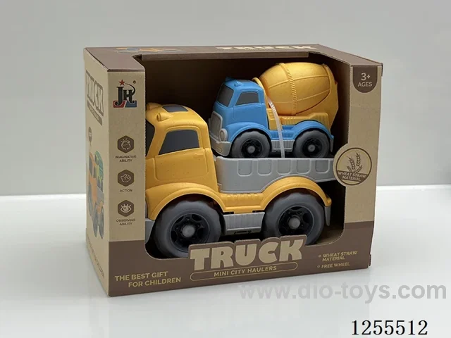 Straw cartoon flat trailer