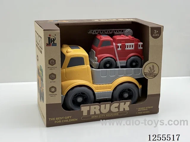 Straw cartoon flat trailer