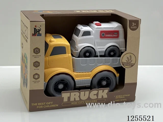 Straw cartoon flat trailer