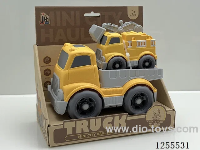 Straw cartoon flat trailer
