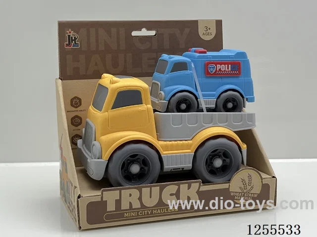 Straw cartoon flat trailer