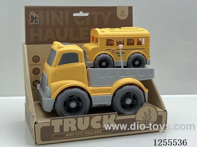 Straw cartoon flat trailer