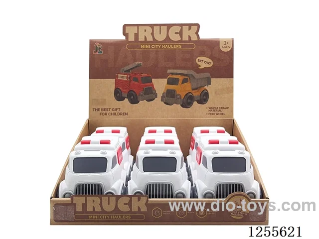 Straw cartoon ambulance 6PCS
