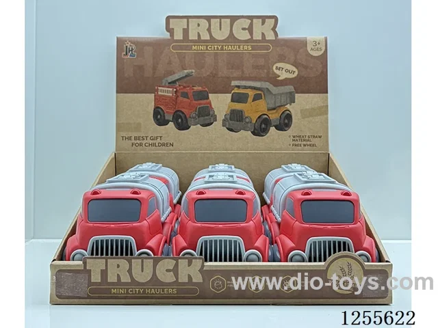 Straw cartoon tanker 6PCS