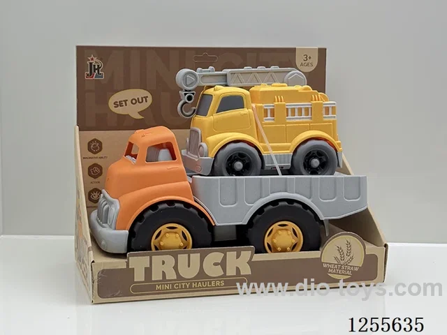 Straw cartoon flatbed car