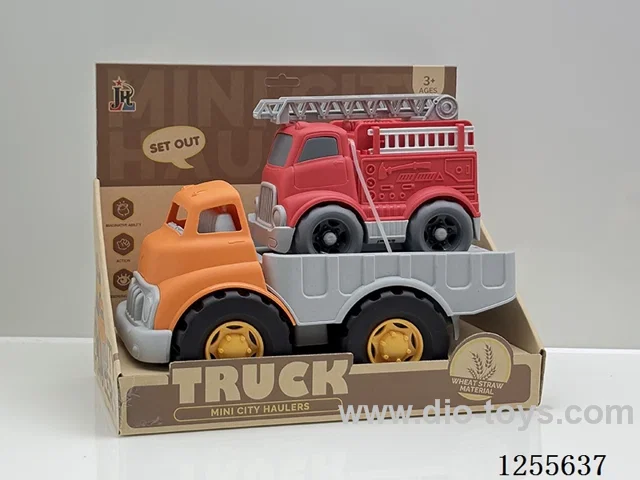 Straw cartoon flatbed car