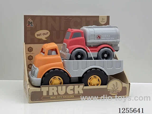 Straw cartoon flatbed car