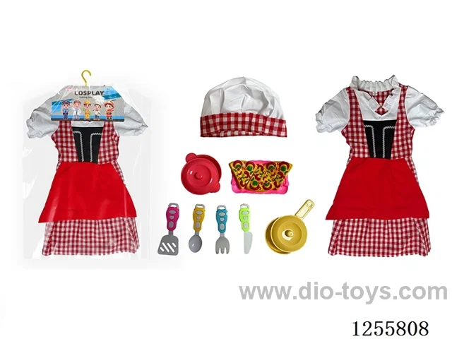 Cosplay Red Checkered Chef Skirt