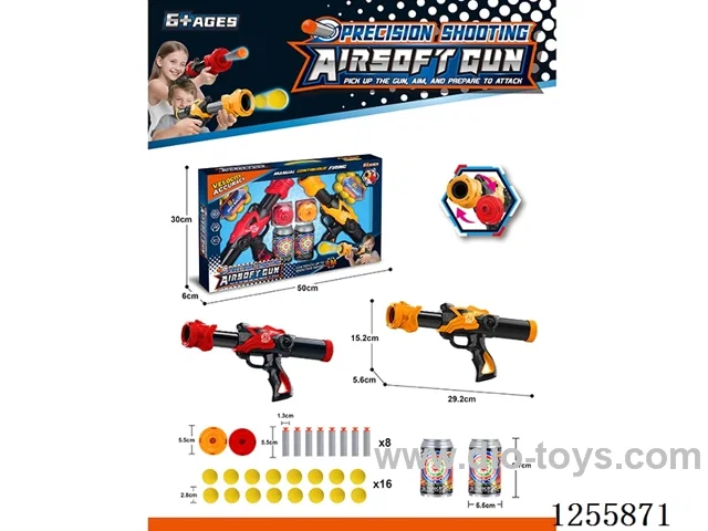 Aerodynamic soft bullet gun 2 colors