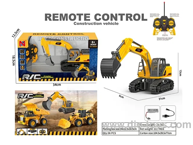 5ch 27MHZ RC Crawler excavator W L/M included battery