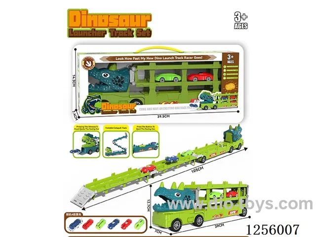 Dinosaur deformation competitive track ejection storage vehicle