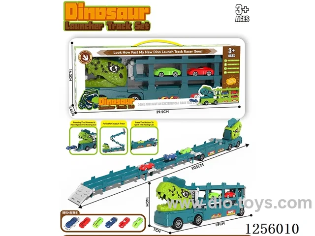 Dinosaur deformation competitive track ejection storage vehicle