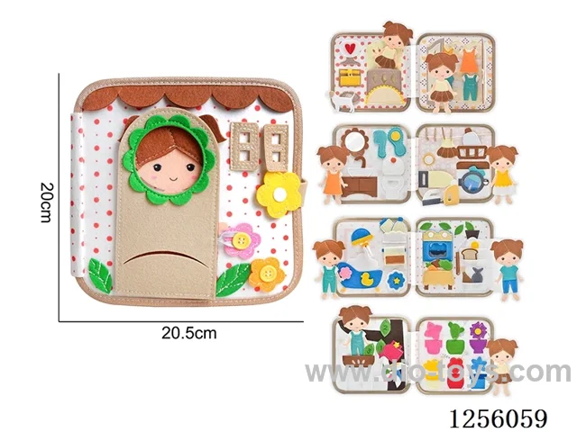 Montessori early education puzzle felt learning book