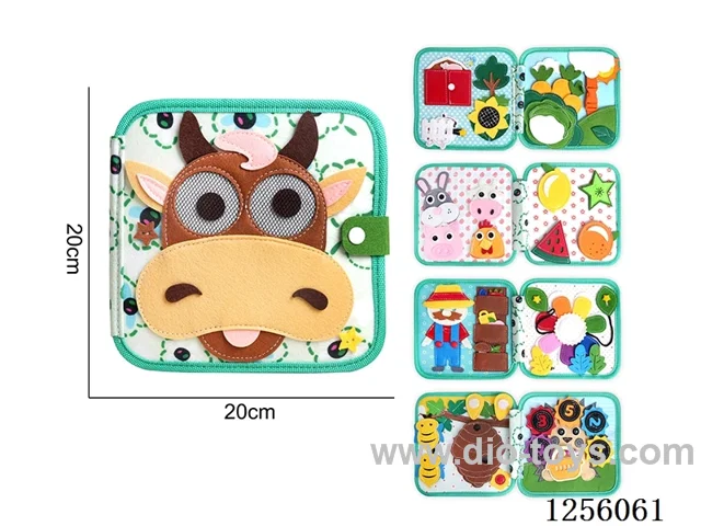 Montessori early education puzzle felt learning book